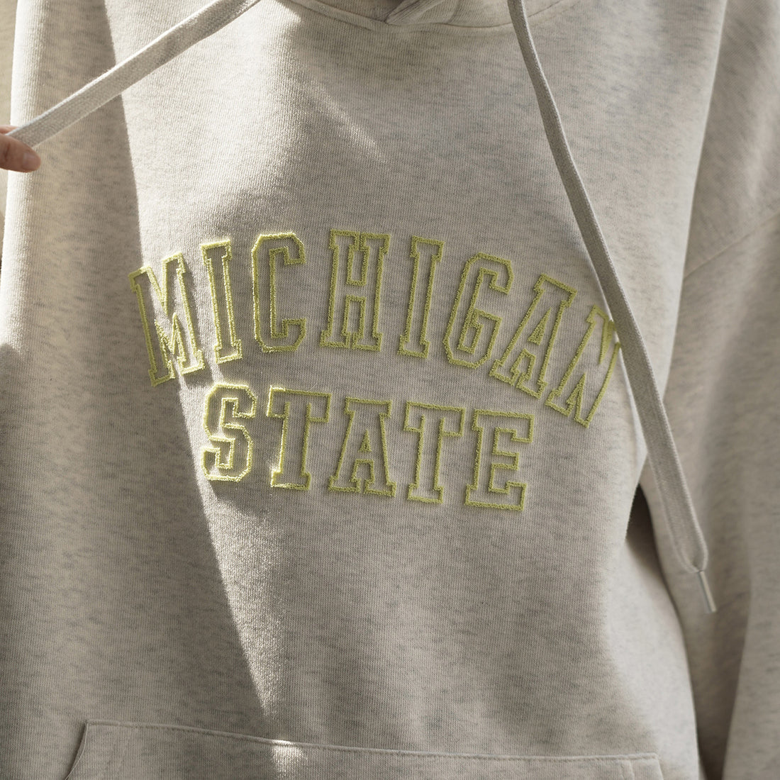 American letter printed loose hooded sweatshirt top