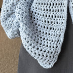 Large mesh hollow knitted cardigan loose top
