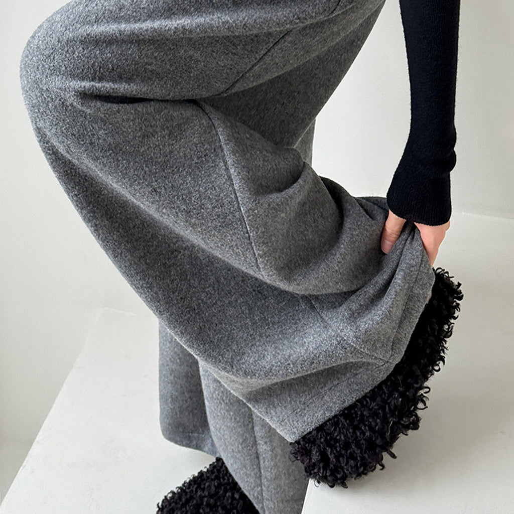 Retro loose casual straight leg wide leg pants