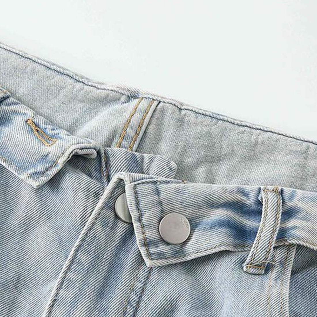 American retro ripped wide leg jeans
