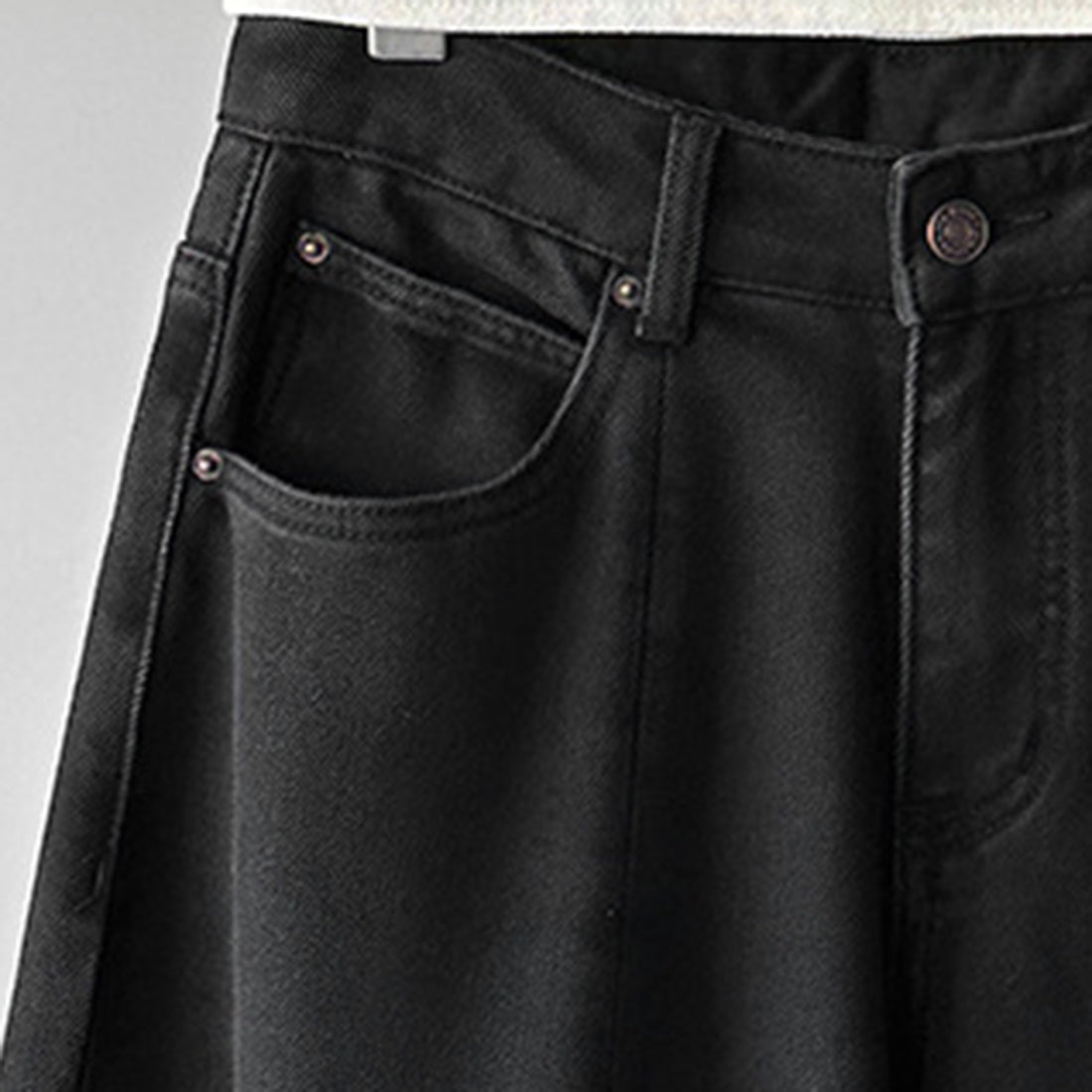 American retro fleece warm loose jeans