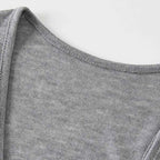 U-neck irregular hem sleeveless slim fit vest top