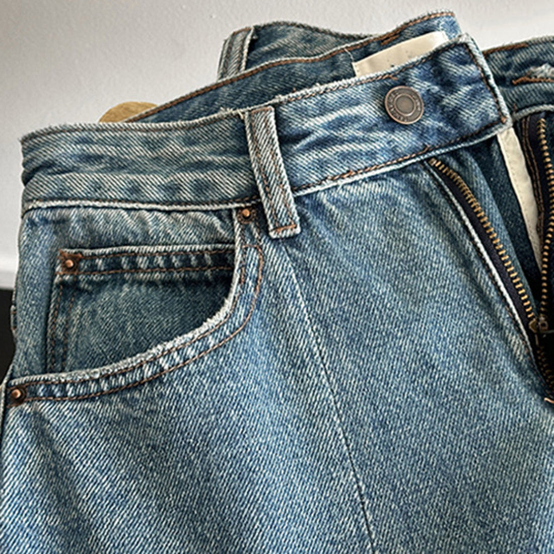 Wide leg jeans women high waist loose denim pants vintage wash trousers