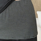 Extremely simple style non removable striped layered casual pants
