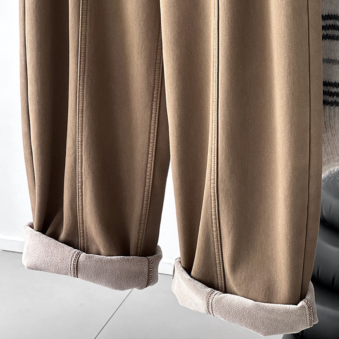 Stitch versatile casual straight leg wide leg pants