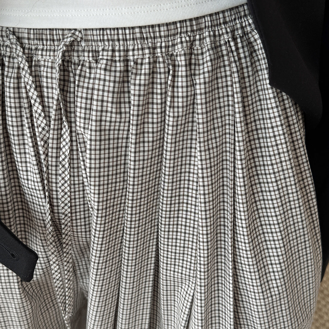 Decorative Balloon Pants Buttoned Cuffed Pants