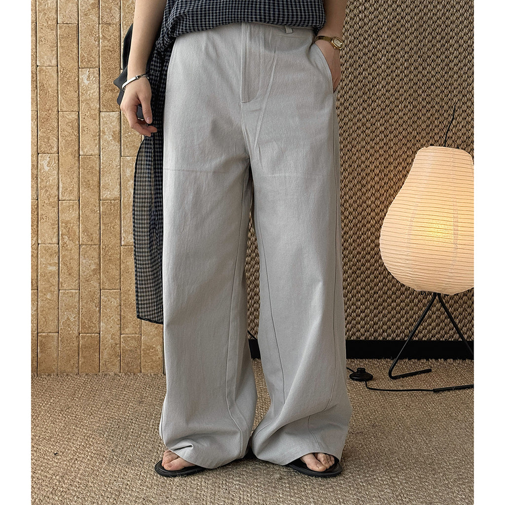 layered wrap pants high waist wide leg cotton loose trousers skirt overlay pants