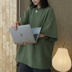 oversized t shirt cotton loose fit short sleeve crew neck casual basic tee top