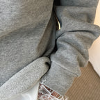 Loose fit round neck long sleeve sweatshirt top