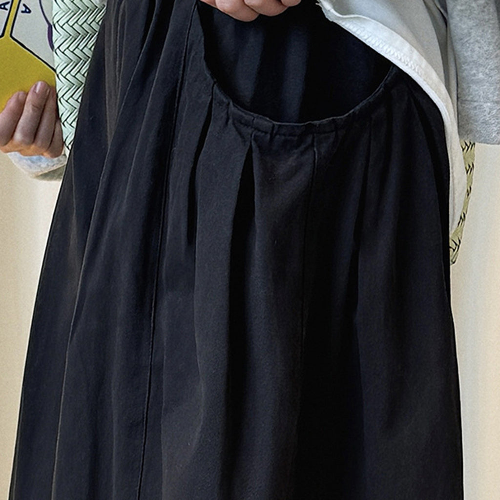 Retro washed casual slimming wide leg pants