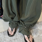 loose harem pants high waist lyocell wide leg pants draped casual baggy trousers