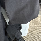 High waist pleated loose fit tapered cuff pants