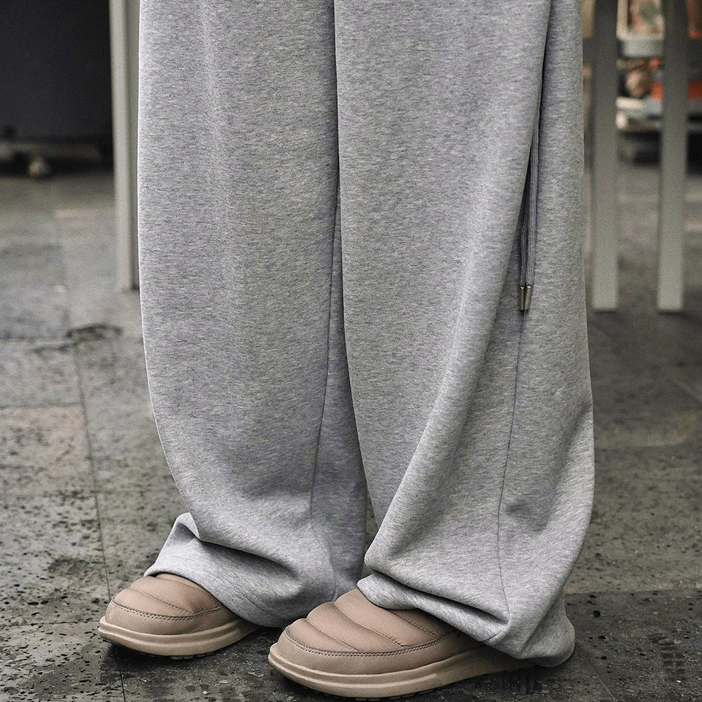 Elastic high waisted side straps and loose wide leg pants