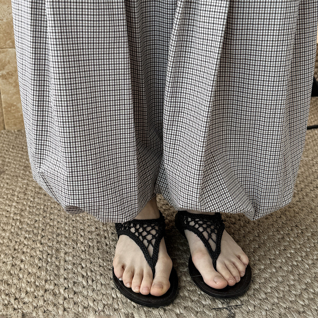 Decorative Balloon Pants Buttoned Cuffed Pants
