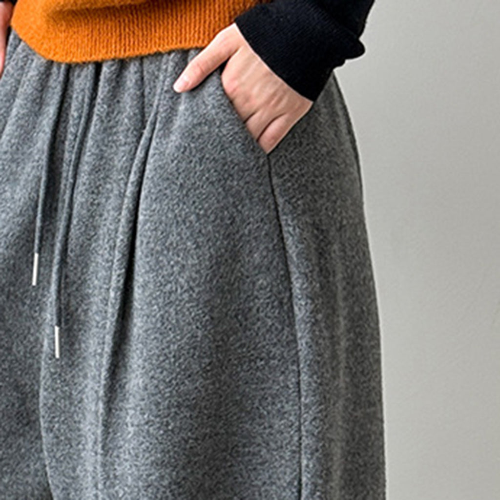 Retro loose casual straight leg wide leg pants