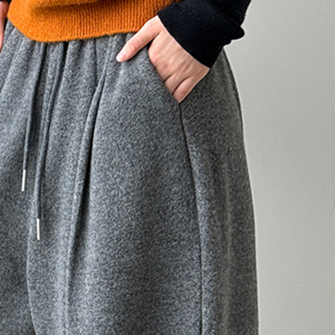 Retro loose casual straight leg wide leg pants