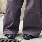 Retro high waisted pleated loose casual pants