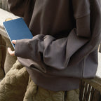 Round neck solid pullover loose long sleeved sweatshirt