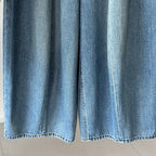 Wide leg jeans women high waist loose denim pants vintage wash trousers
