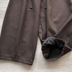 Retro high waist slimming wide leg casual curved knife pants