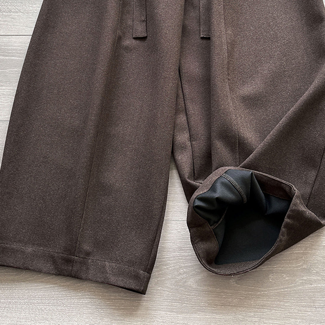 Retro high waist slimming wide leg casual curved knife pants