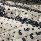 Retro Cashew Flower Splicing Elastic Waist Loose Skirt