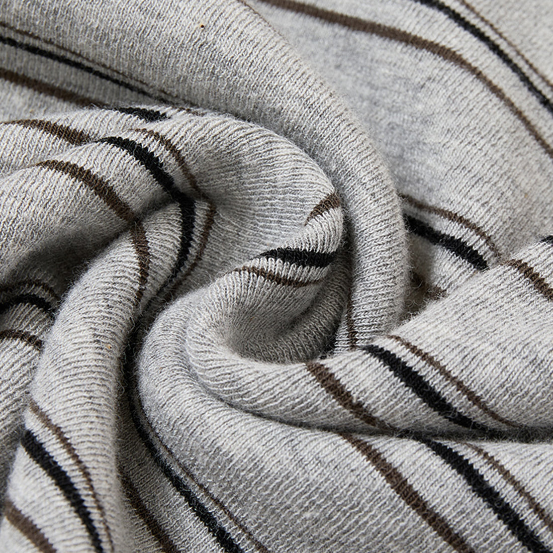 Retro minimalist round neck striped contrasting T-shirt top