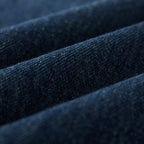 Vintage high waisted slightly fringed denim long skirt