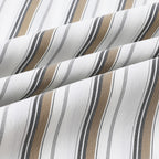 Striped long sleeved loose silhouette slimming shirt top