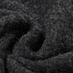 Retro V-neck plush knitted long sleeved loose sweater top