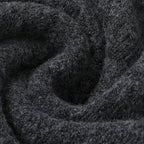 Round neck knitted slightly curled edge sweater short sleeved top