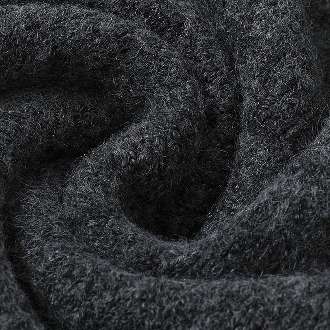 Round neck knitted slightly curled edge sweater short sleeved top