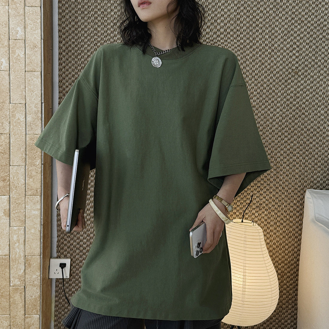 oversized t shirt cotton loose fit short sleeve crew neck casual basic tee top