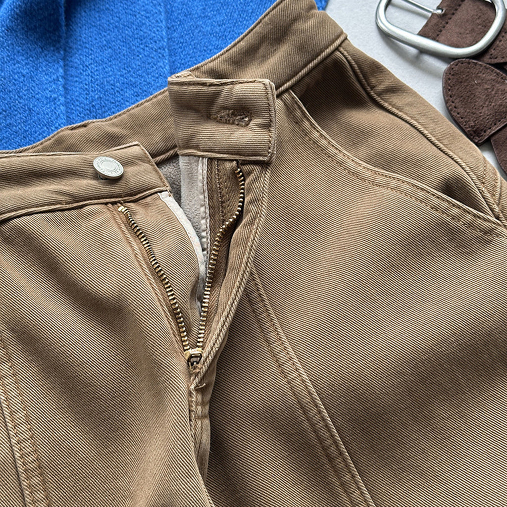 Stitch versatile casual straight leg wide leg pants