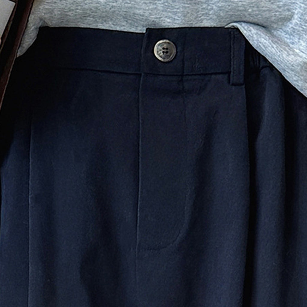 Retro washed casual slimming wide leg pants