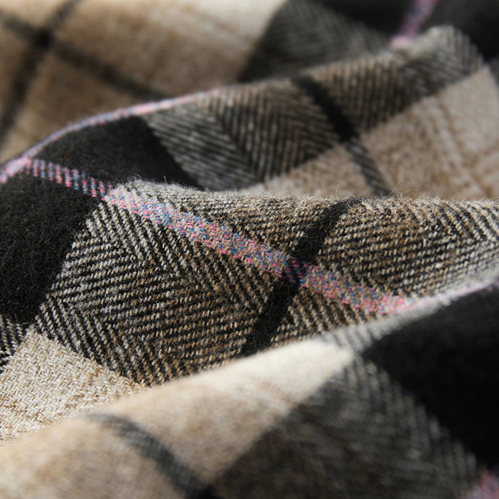 Retro asymmetrical contrasting Haig pattern half skirt