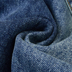 Retro pocket patchwork ripped loose jeans