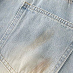 American retro ripped wide leg jeans