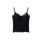 Lace cami top women slim fit corset style spaghetti strap sexy tank top