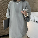 oversized t shirt cotton loose fit short sleeve crew neck casual basic tee top