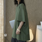 oversized t shirt cotton loose fit short sleeve crew neck casual basic tee top
