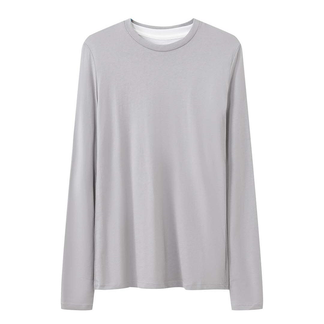 Slim fit round neck long sleeve base layer top