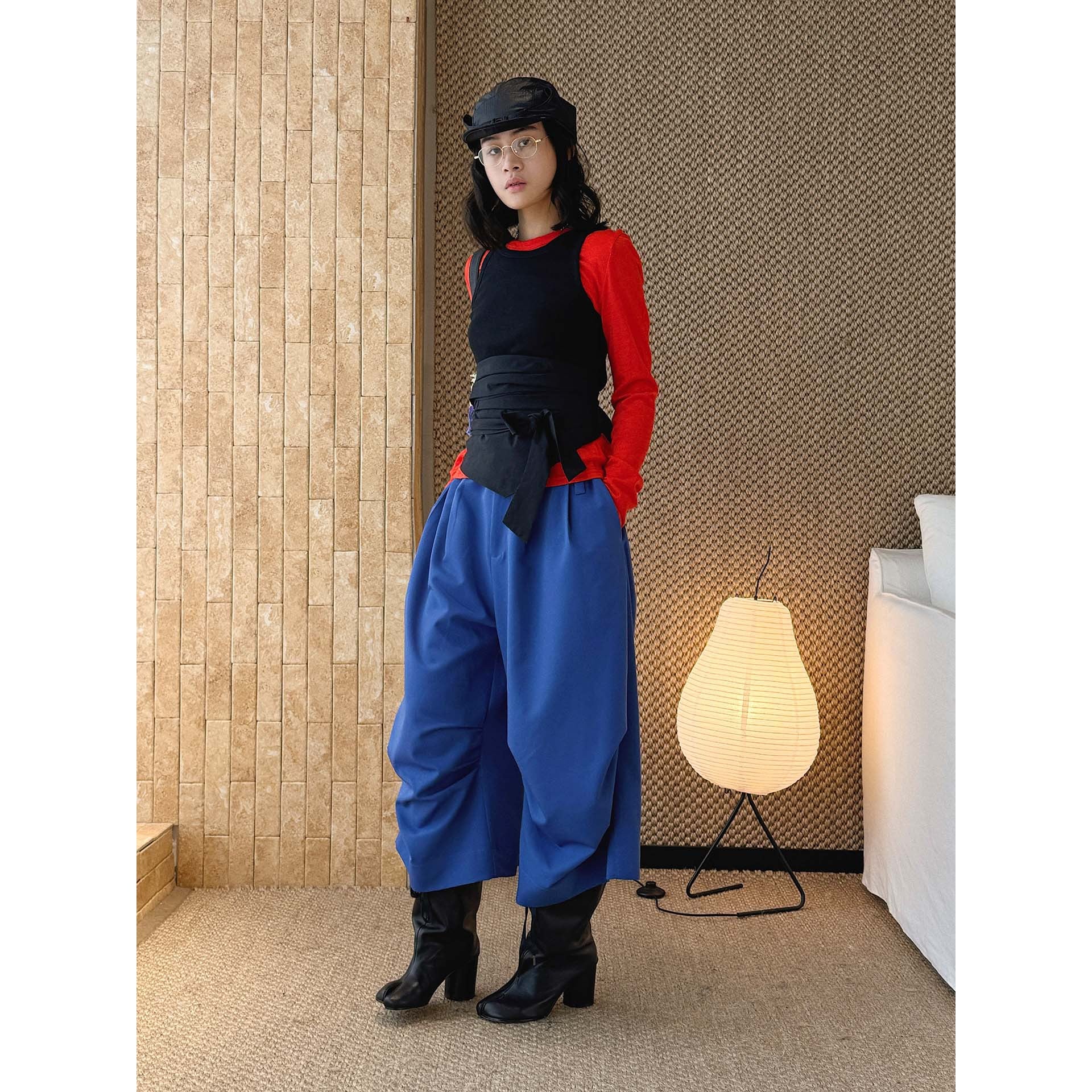high waist wide leg pants lyocell cotton draped loose trousers casual pleated baggy pants