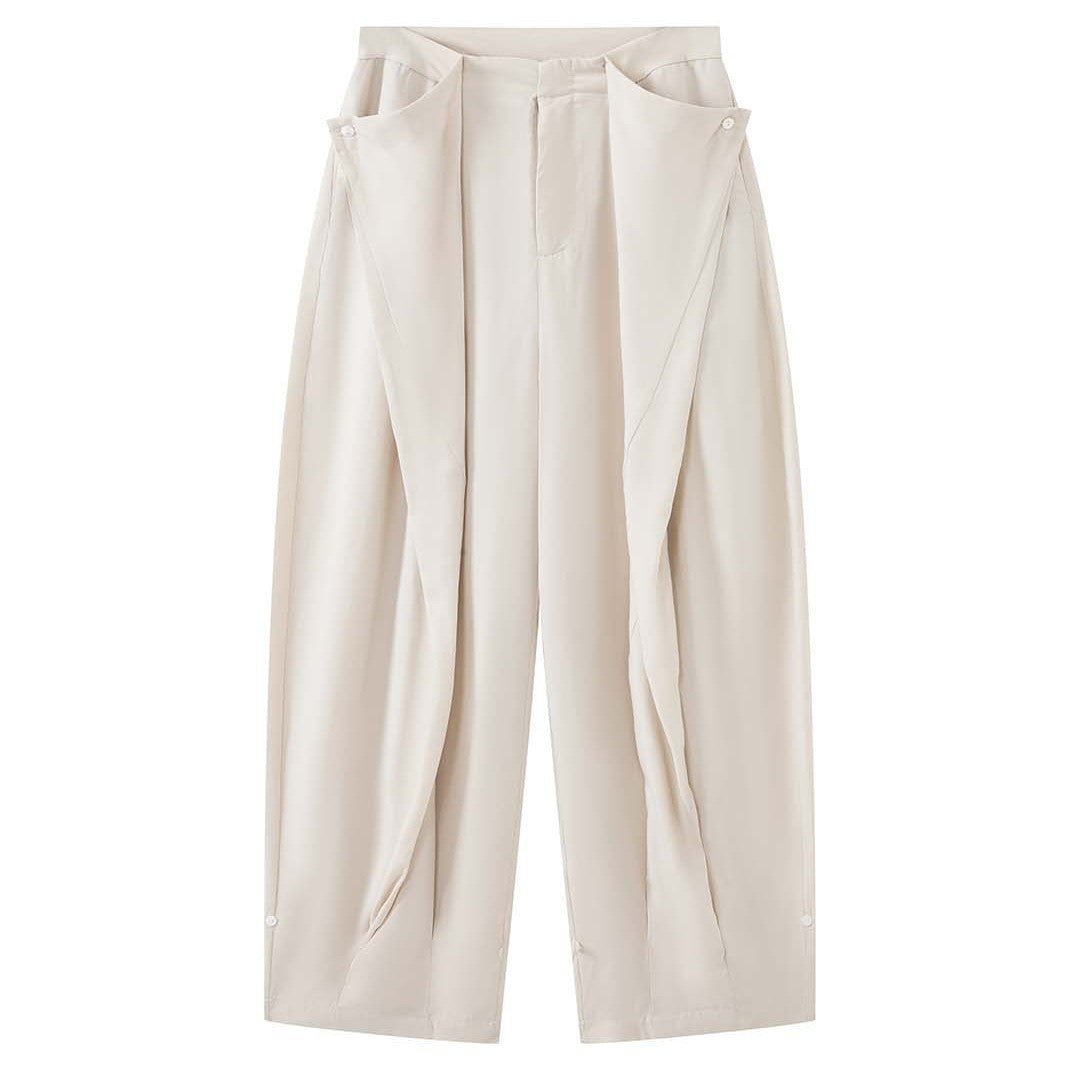 loose harem pants high waist lyocell wide leg pants draped casual baggy trousers