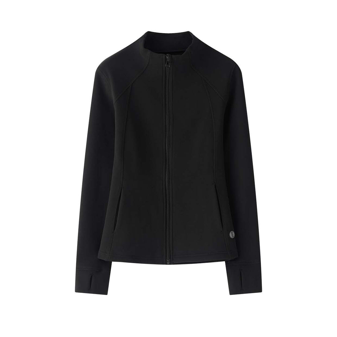 Simple Sporty Stand-up Collar Patchwork Jacket Slim Fit Short Outerwear