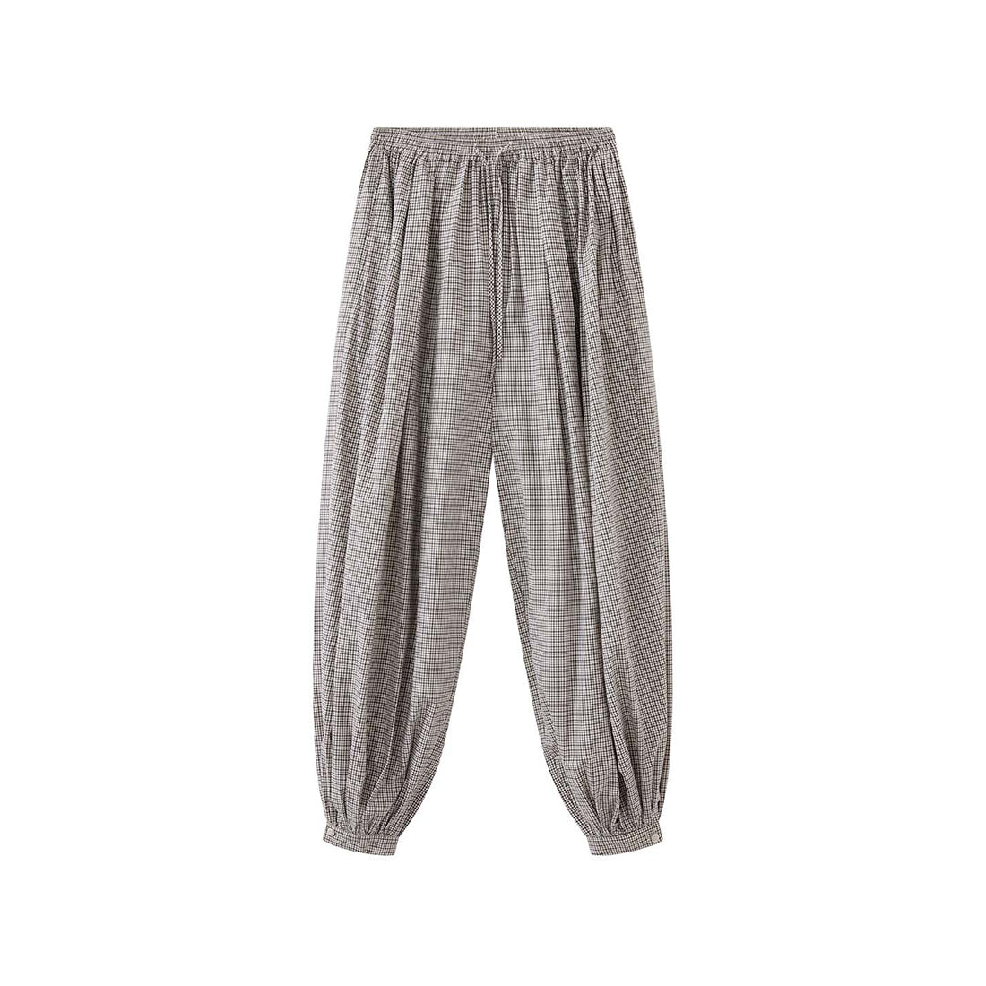 Decorative Balloon Pants Buttoned Cuffed Pants
