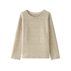 Simple striped loose round neck T-shirt top