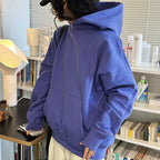 Retro loose long sleeved hooded sweatshirt