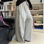 Women’s Oversized Wide Leg Sweatpants with Letter Print