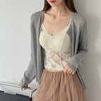 Women’s Floral Lace Camisole with Built-in Bra